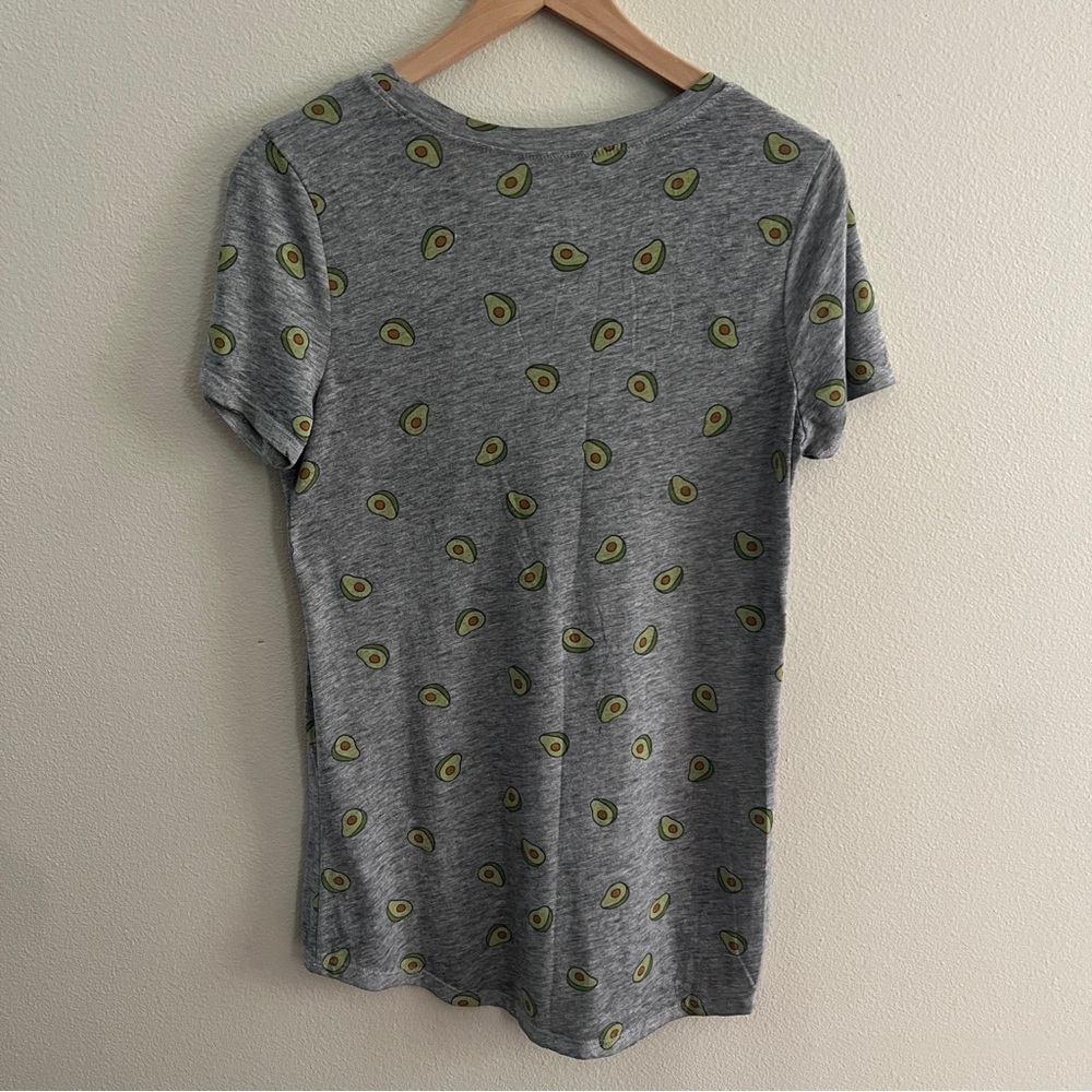 Zoe + Liv Avocado T-Shirt, Heather Gray, Size M - Picture 2 of 7